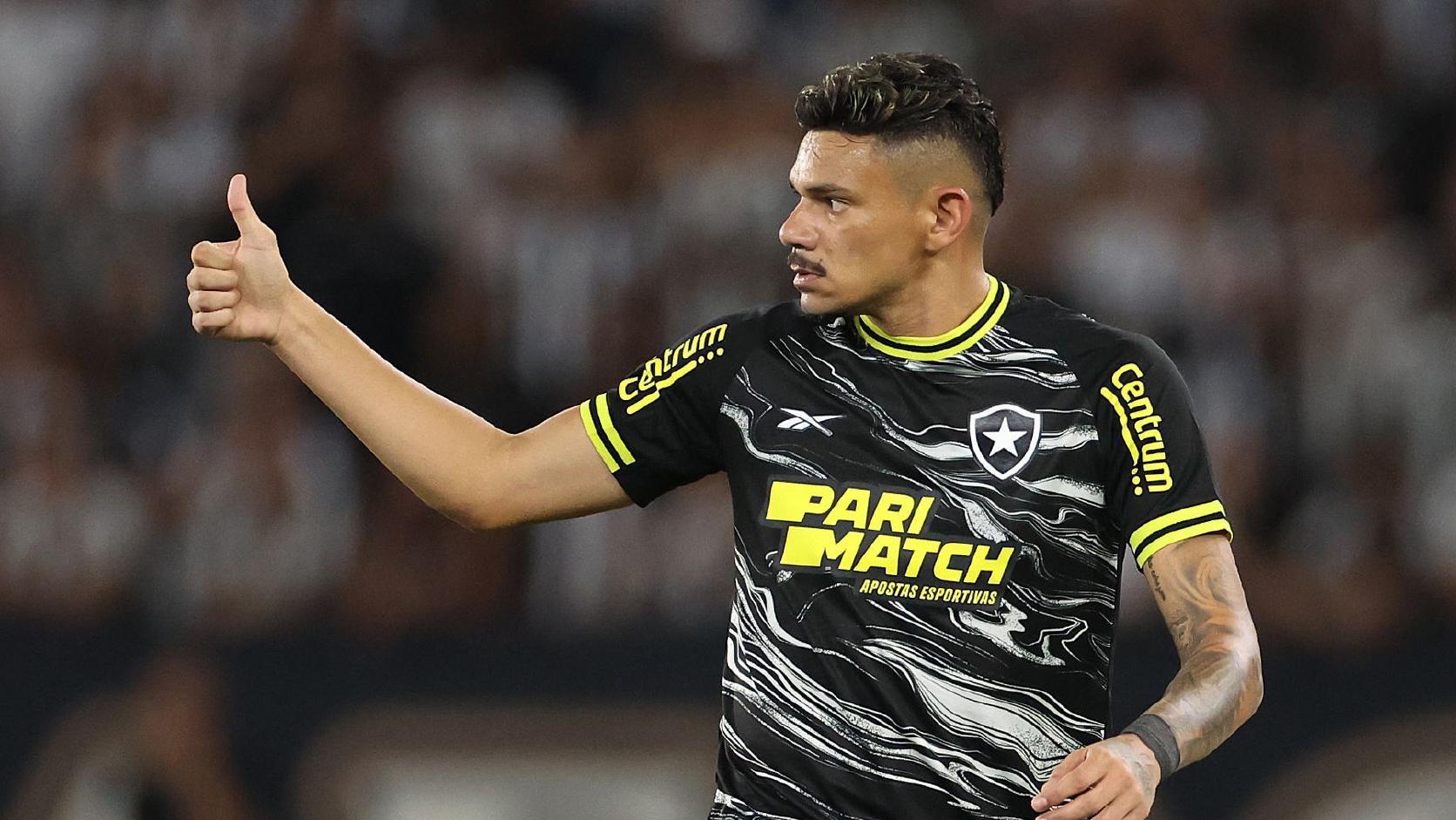 Tiquinho Soares com a camisa do Botafogo durante sua primeira passagem pelo clube.